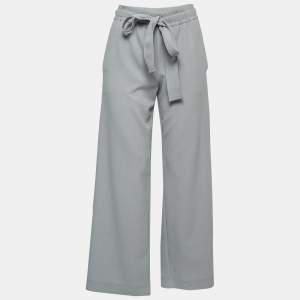 See by Chloe Light Blue Crepe Elastic-Waist Pants S