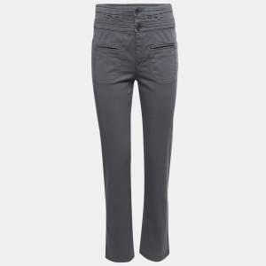 See by Chloe Grey Cotton Straight-Leg Jeans M