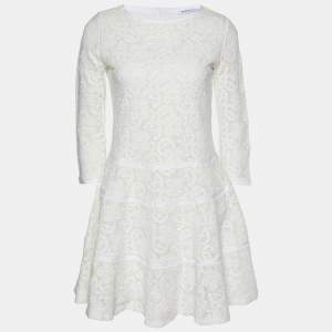 See by Chloe White Crochet Lace Fit & Flare Dress S