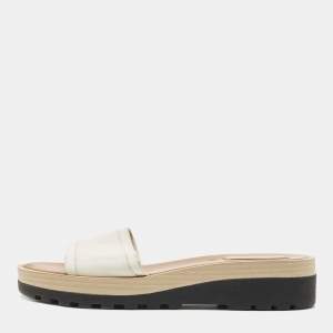 See by Chloe White Leather Slides  Size 38