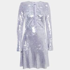 Self-Portrait Lilac Purple Sequin Mini Dress M