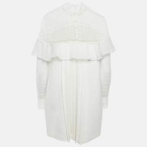 Pre Owned Self-Portrait Lace Trim Jersey Short DressM