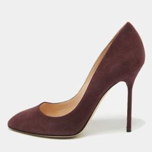 Sergio Rossi Plum Suede Pumps Size 38