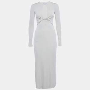 Pre Owned Significant Other Cream Knit Cut Out Monza Maxi Dress S