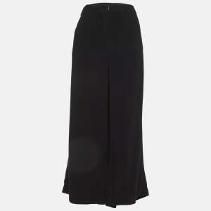 S' Max Mara Black Crepe Wide Leg Trousers XL