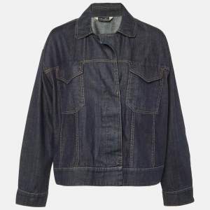 Pre Owned S'Max Mara Dark Blue Denim Oversized Jacket L