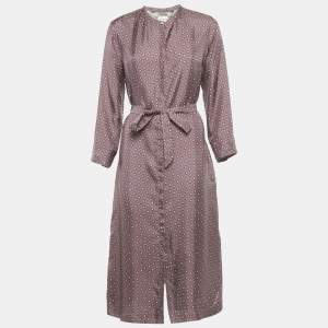 مملو�كة مسبقًا S'Max Mara Mauve Printed Silk Midi Dress L
