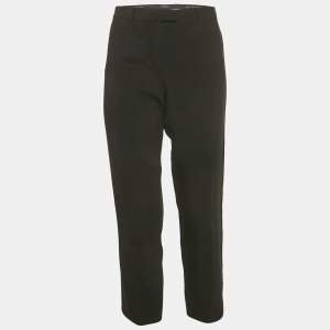 مملوكة مسبقًا بنطلون إس ماكس مارا كريب أسود رسمي مقاس كبير - لارج