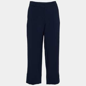 S' Max Mara Dark Blue Regular Fit Trousers M