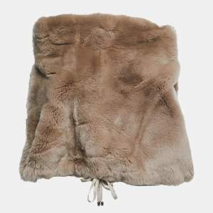 S'Max Mara Beige Rabbit Fur Cape One Size
