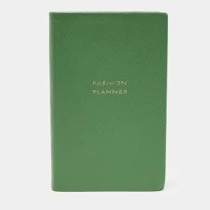 Pre Owned Smythson Fashion Planner Green Leather