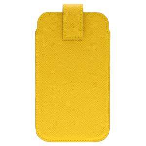 Smythson Yellow Leather Phone Case