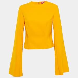 Solace London Orange Stretch Crepe The Nahla Top S