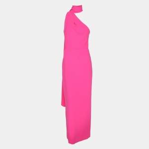 Solace London Pink Crepe Demi Maxi Dress S