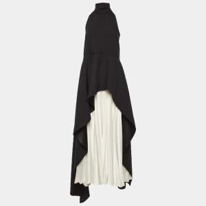مملوكة مسبقًا Solace London Black/White Crepe Lavinia Maxi Dress L