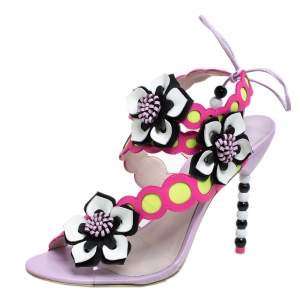 Sophia Webster Multicolor Leather and PVC Amazona Sandals Size 41