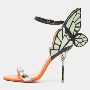 Pre Owned Sophia Webster Multicolor Leather Evangeline Ankle Strap Sandals Size 36.5