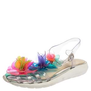 Sophia Webster Multicolor PVC  Jumbo Lilico T Strap Sandals Size 41
