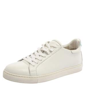 Pre Owned Sophia Webster White Leather Bibi Butterfly Sneakers Size 39.5