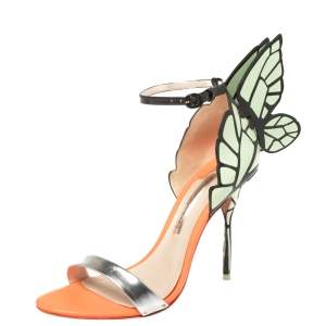 Sophia Webster Multicolor Patent Leather Chiara Butterfly Sandals Size 39.5