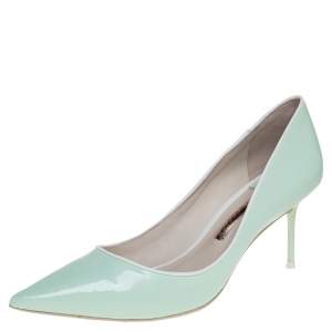 Sophia Webster Mint Green Leather Lola Pumps Size 38
