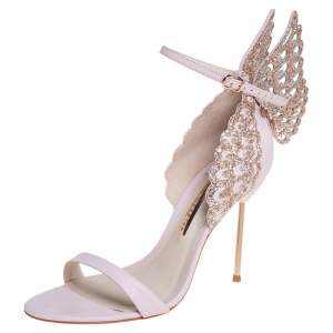 Pre Owned Sophia Webster Pink Leather Evangeline Open Toe Ankle Strap Sandals Size 40