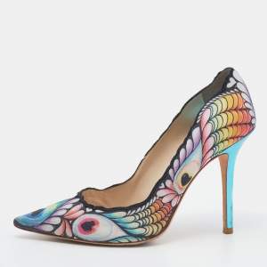 Sophia Webster Multicolor Rio Print Fabric Pumps Size 41
