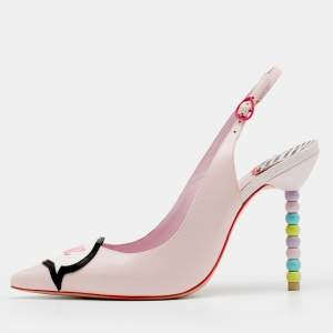 Sophia Webster for Barbie Pink Leather Barbie Doll Slingback Sandals Size 38