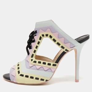 Sophia Webster Multicolor Leather Riko Pastel Mules Size 42