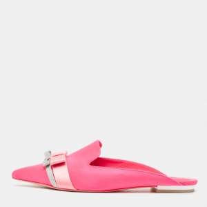 Sophia Webster Pink Satin Mules Size 39.5