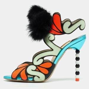 Sophia Webster Multicolor Leather Riko Ankle Tie Sandals Size 37.5