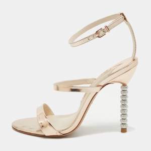 Sophia Webster Rose Gold Leather Rosalind Sandals Size 37.5