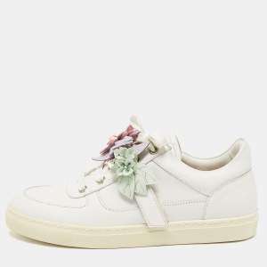 Sophia Webster White Leather Lilico Flower Sneakers Size 39
