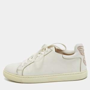 Sophia Webster White Leather Bibi Butterfly Sneakers Size 39