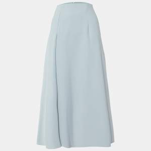 Sportmax Pale Blue Crepe Midi Skirt L