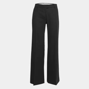 Sportmax Black Wool Straight Leg Trousers M