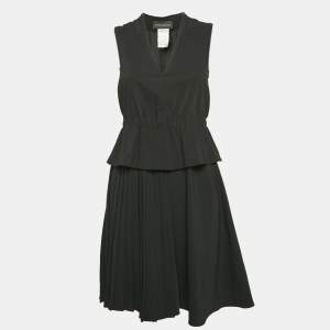 Sportmax Black Crepe Sleeveless Mini Dress XS