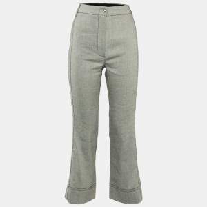 Sportmax Blue Linen Blend Trousers M