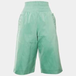 Pre Owned Sportmax Mint Green Satin Bermuda Shorts S