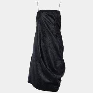 Sportmax Black Floral Print Synthetic Sleeveless Dress M