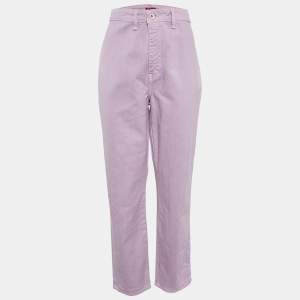 Staud Purple Lilac Denim Straight Leg Jeans L Waist 31"