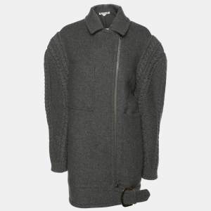Stella McCartney Grey Wool Felicity Short Coat S