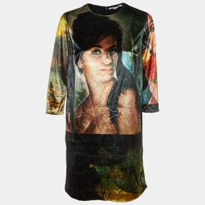 Stella McCartney Multicolor Printed Velvet Mini Dress XS  