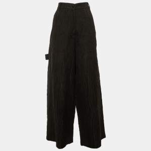 مملوكة مسبقًا Stella McCartney Black Jacquard Trousers L 