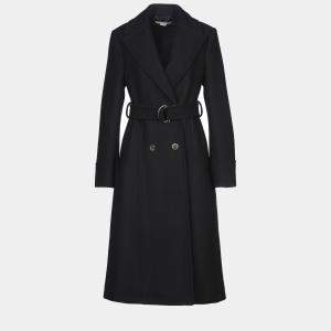 Pre Owned Stella McCartney Black Wool Belted Coat S (IT 40)