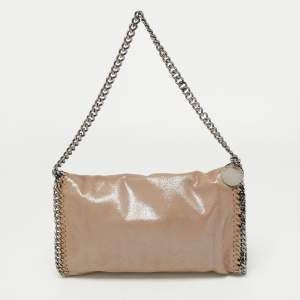 Stella McCartney Beige Faux Suede Falabella Clutch