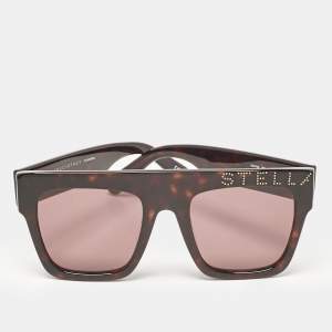 Stella McCartney Havana Brown SC0170S Square Sunglasses