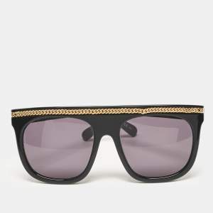 Stella McCartney Black Falabella Chain Square Sunglasses
