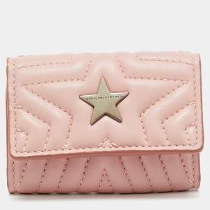 Pre Owned Stella McCartney Stella Star Key Holder Pink Faux Leather
