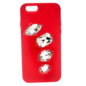 Stella McCartney Red Rubber Crystal Four Finger Ring iPhone 6 Case